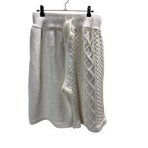 Family First Milano Shorts Women's Size XL White Braided Jogger Short NEW $219